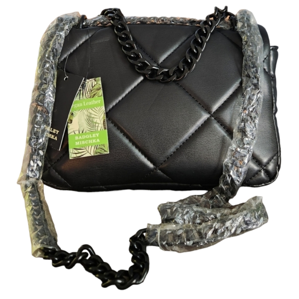 NWT BADGLEY MISCHKA SMALL QULTED STUDDED BAG